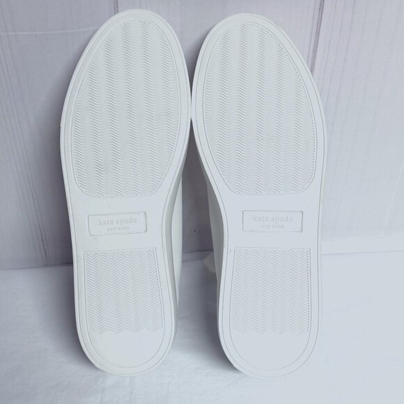 Kate Spade Fez Sneakers — White w/ Navy & Blue — Size 9 — NWOT/NWOB - Picture 6 of 8